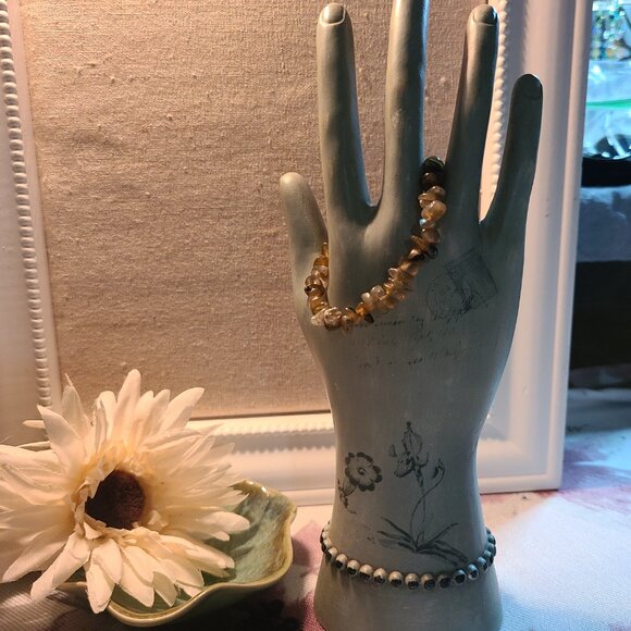 Labradorite Chip Bracelet | Natural Gemstone Stretch Boho Healing Jewelry Gift - Picture 9 of 10